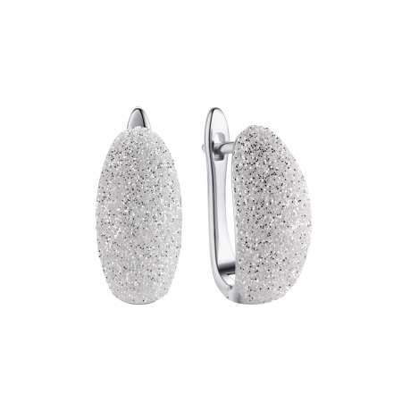 Серьги из серебра с глиттером