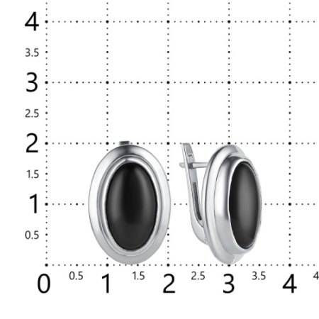 Серьги из серебра с агатом