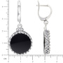 Серьги из серебра с ониксом