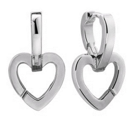 Серьги из серебра «Сердце»