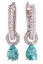 Серьги из серебра с апатитами и фианитами