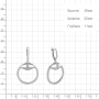 Серьги из серебра с фианитами