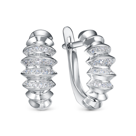 Серебряные серьги с фианитами