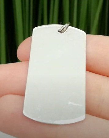 Серебряная подвеска «Жетон» под гравировку