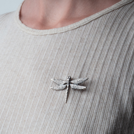 Серебряная брошь «Стрекоза»