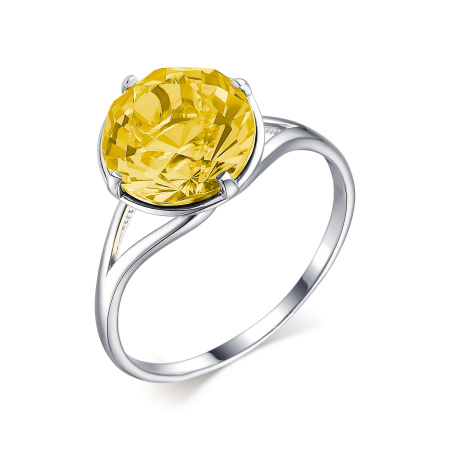 Кольцо из серебра с цитрином