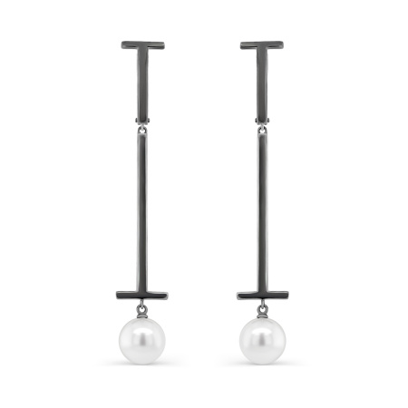 Серьги из серебра с жемчугом