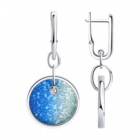 Серьги Sokolov из серебра с кристаллами