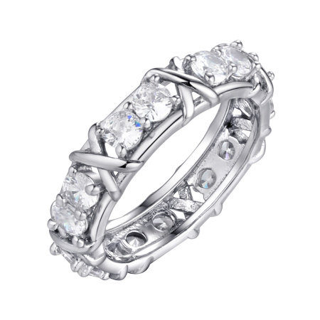 Серебряное кольцо с фианитами