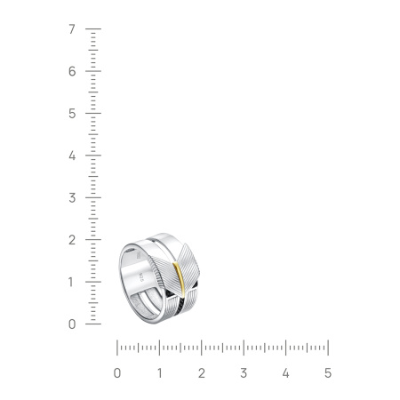 Кольцо из серебра с фианитами