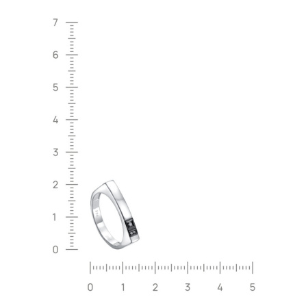 Кольцо из серебра с бриллиантом