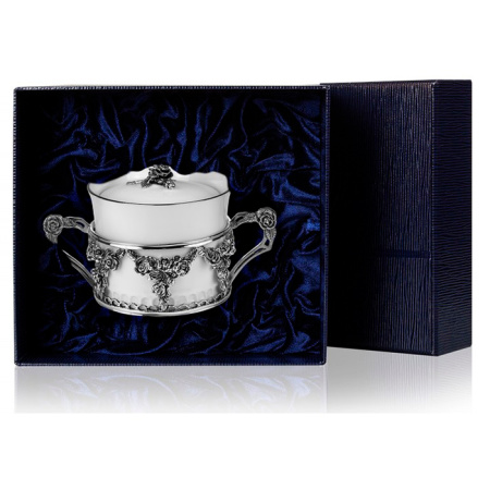 Серебряная сахарница «Роза»