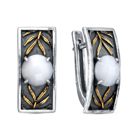 Серьги из серебра с алпанитом