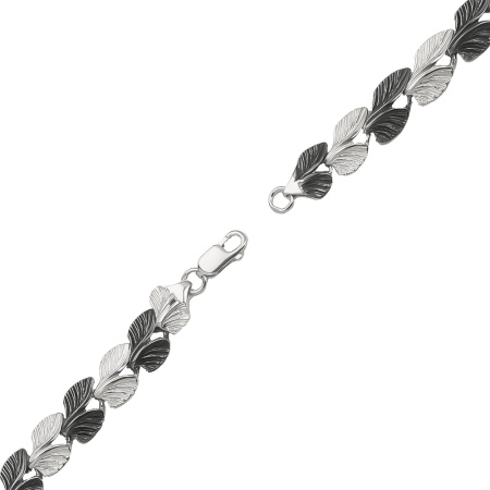 Серебряное колье «Листья»