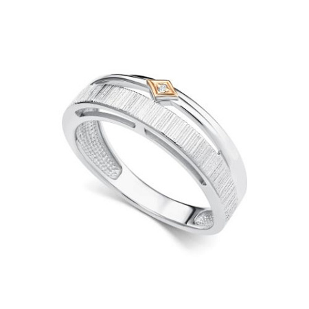 Кольцо из серебра с бриллиантом