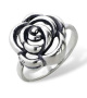 Кольцо из серебра «Роза»