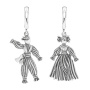 Серьги из серебра «Соломинка»