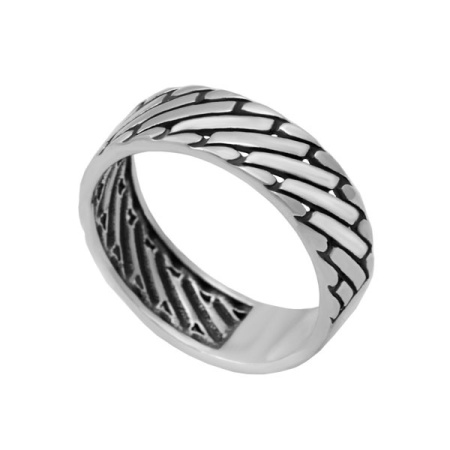 Серебряное кольцо «Паркет»