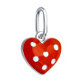 Подвеска из серебра с эмалью «Сердечко»