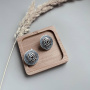 Серебряные серьги «Звезда Руси»