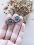 Серьги из серебра «Ромашки»