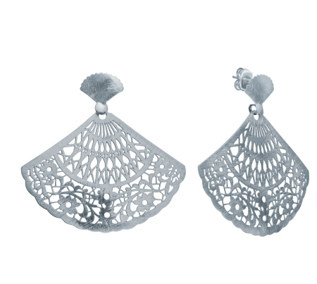 Серебряные серьги «Веер»