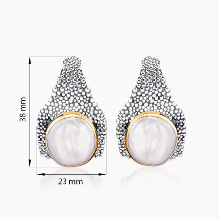 Серебряные серьги «Жемчужный Пруд»