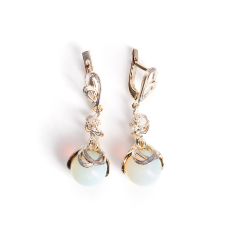 Серебряные серьги с эмалью