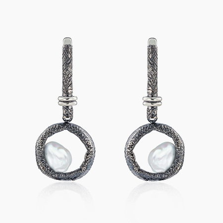 Серьги из серебра «Жемчужный клад»