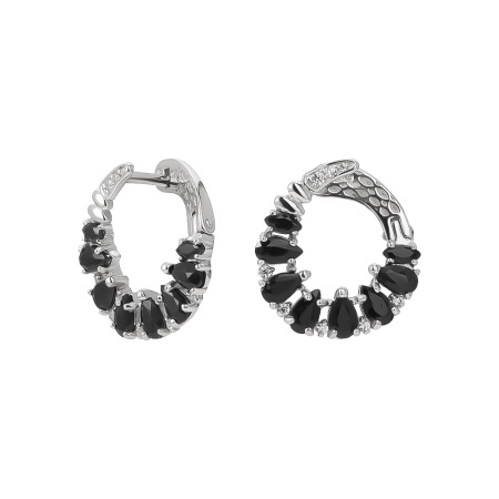 Серьги из серебра с драгоценными камнями