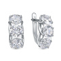 Серьги из серебра с фианитами