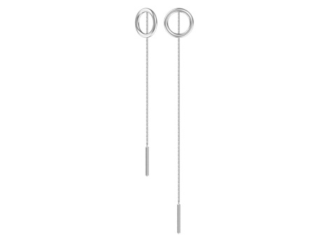 Длинные серебряные серьги