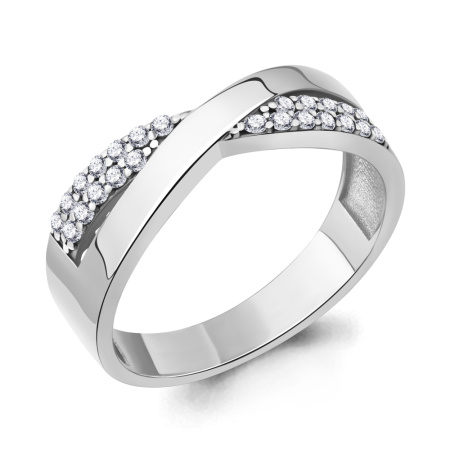 Серебряное кольцо с фианитами