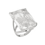 Крупное кольцо из серебра с горным хрусталем