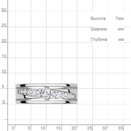 Серебряное кольцо с фианитами