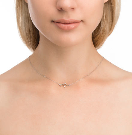 Серебряное колье «Водолей»