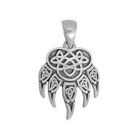 Серебряная подвеска-оберег "Медвежья лапа"