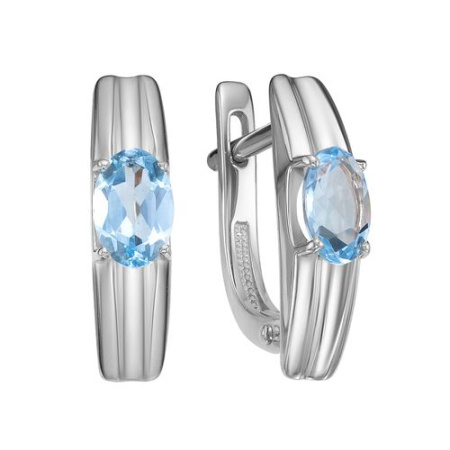 Серьги из серебра с топазами sky