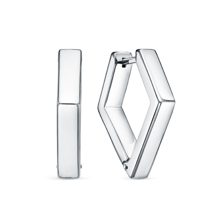 Серебряные серьги «Ромб»