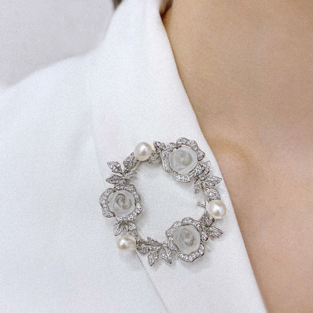 Брошь из серебра «Роза»