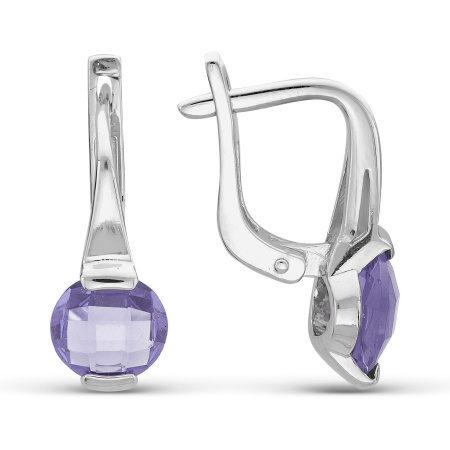 Серьги из серебра с аметистом