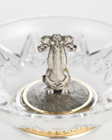 Серебряная тарелочка «Змей Горыныч»