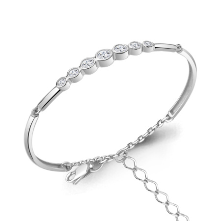 Серебряный браслет с фианитами