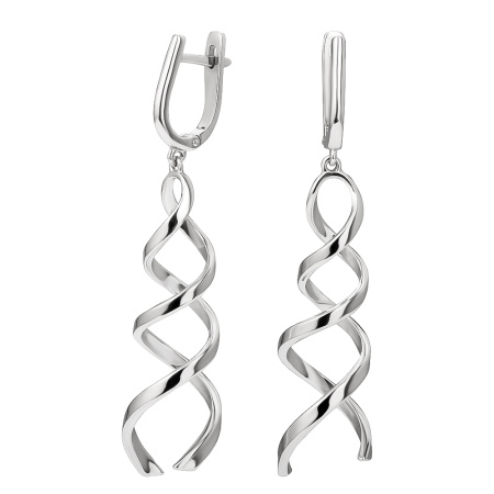 Серьги из серебра «Спираль»