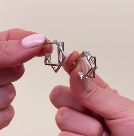 Серебряные серьги «Геометрия»