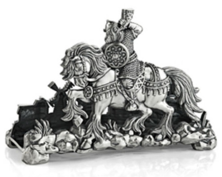 Серебряная салфетница «Богатырская сила»