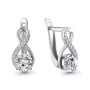 Серьги из серебра с фианитами