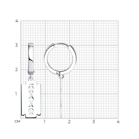 Серебряные серьги «Лезвие»