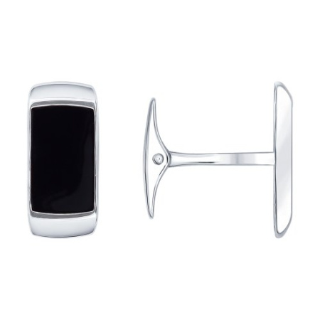 Серебряные запонки с эмалью