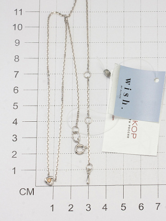 Серебряное колье с бриллиантом